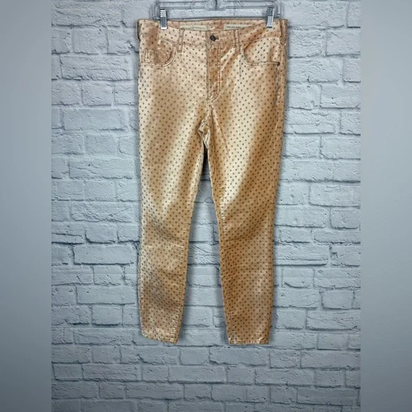 Anthropologie Pilcro Velvet Polka Dot High-Rise Skinny Ankle size 29 - Picture 3 of 8